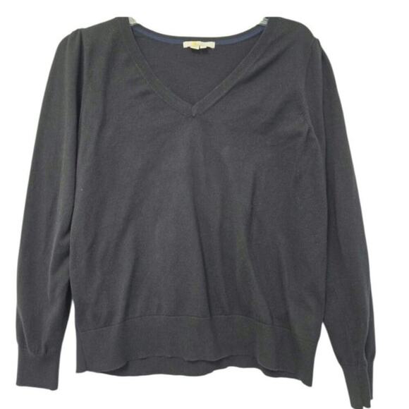 Boden Cotton V Neck Sweater Radish Long Sleeve Blend Knit K0510 Size XL work - Picture 1 of 5